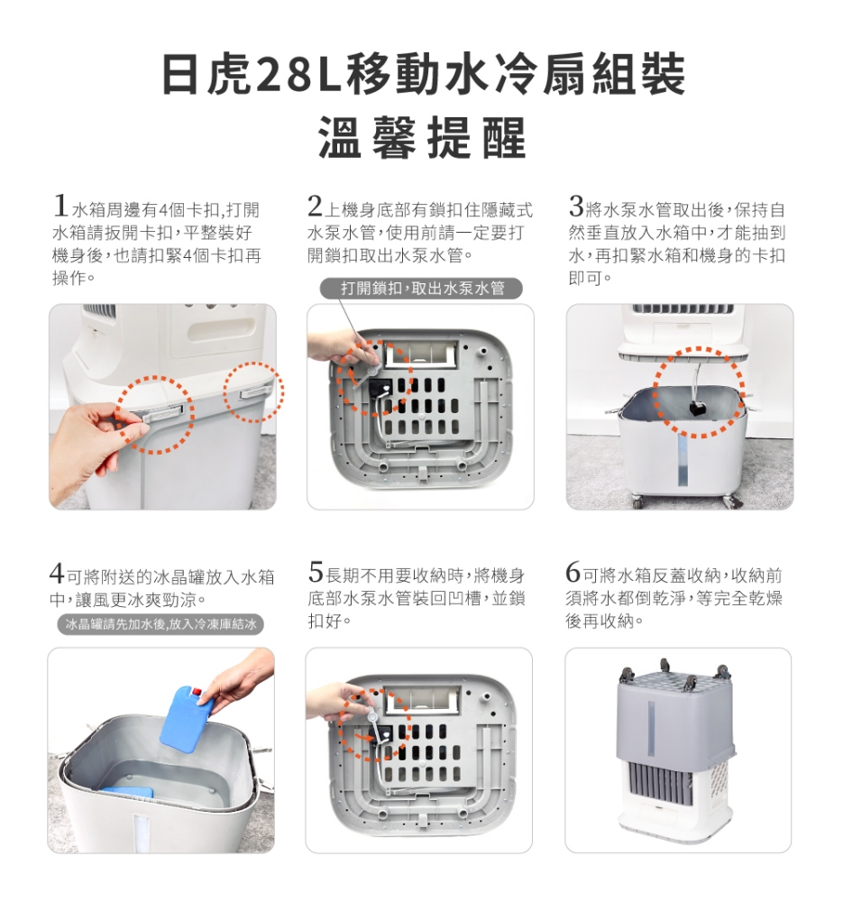 日虎 28L移動式水冷扇 ZH-3080 /贈2個冰晶罐