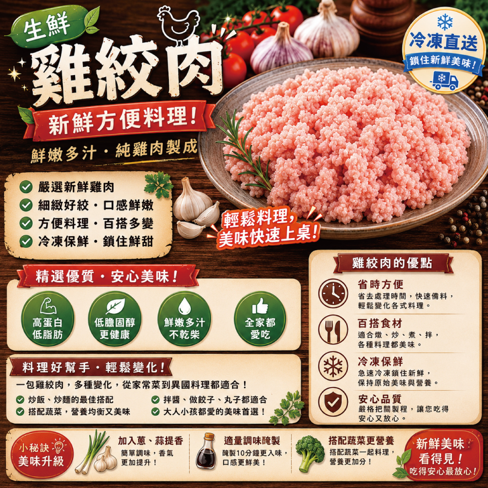 純淨台灣國產雞胸絞肉