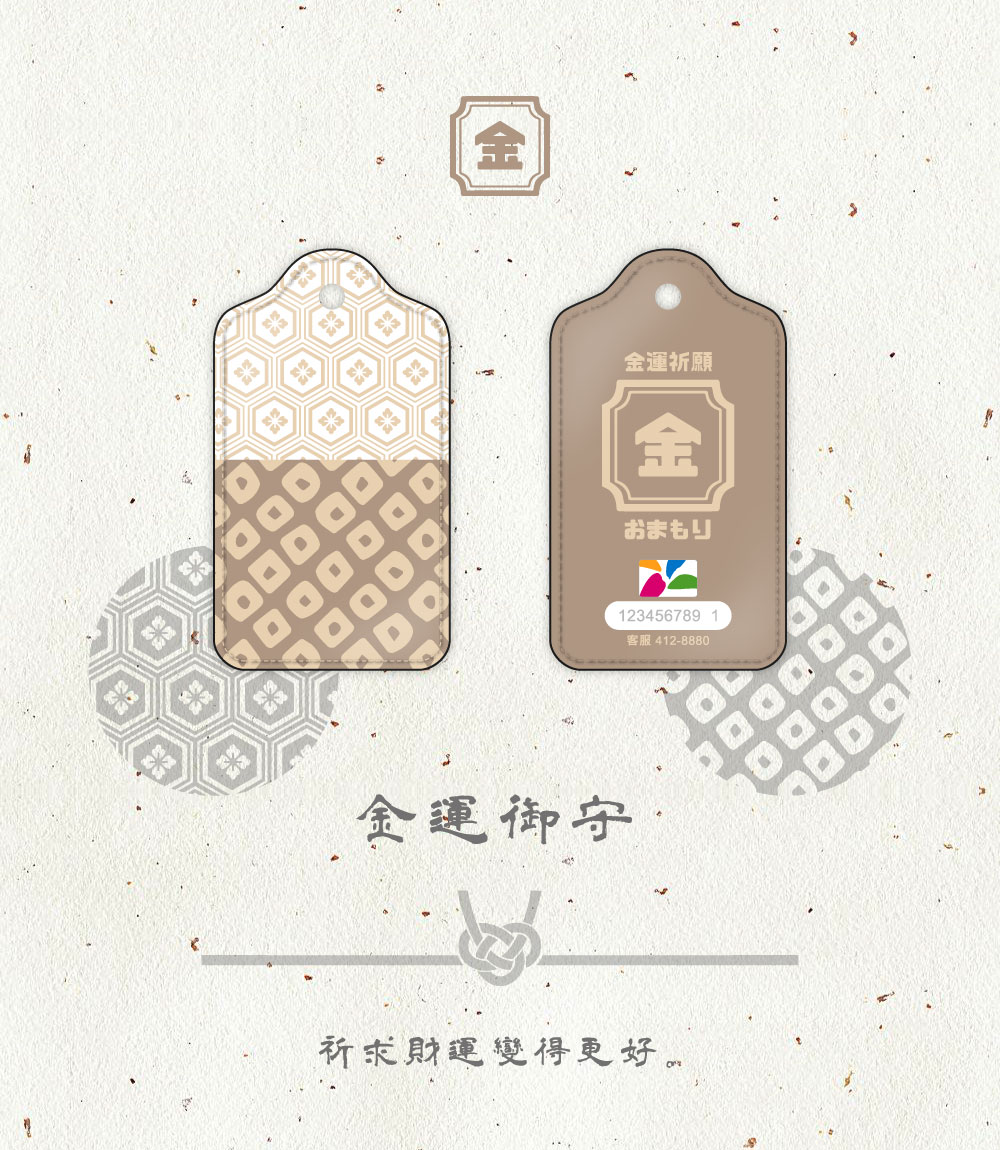 皮革日式花紋御守造型 悠遊卡/一卡通 (多款可選)