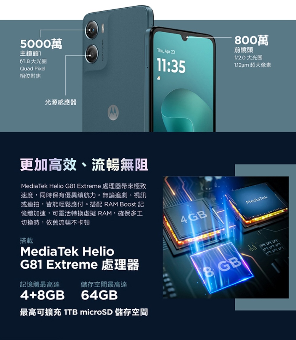 【Motorola】g06 (4G/64G) 6.88吋 4G 智慧型手機