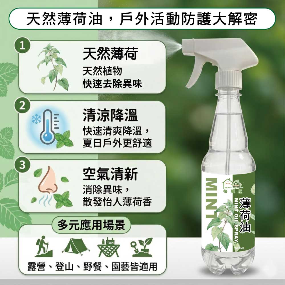 【HAPPY HOUSE快樂屋】薄荷油500ml-1罐