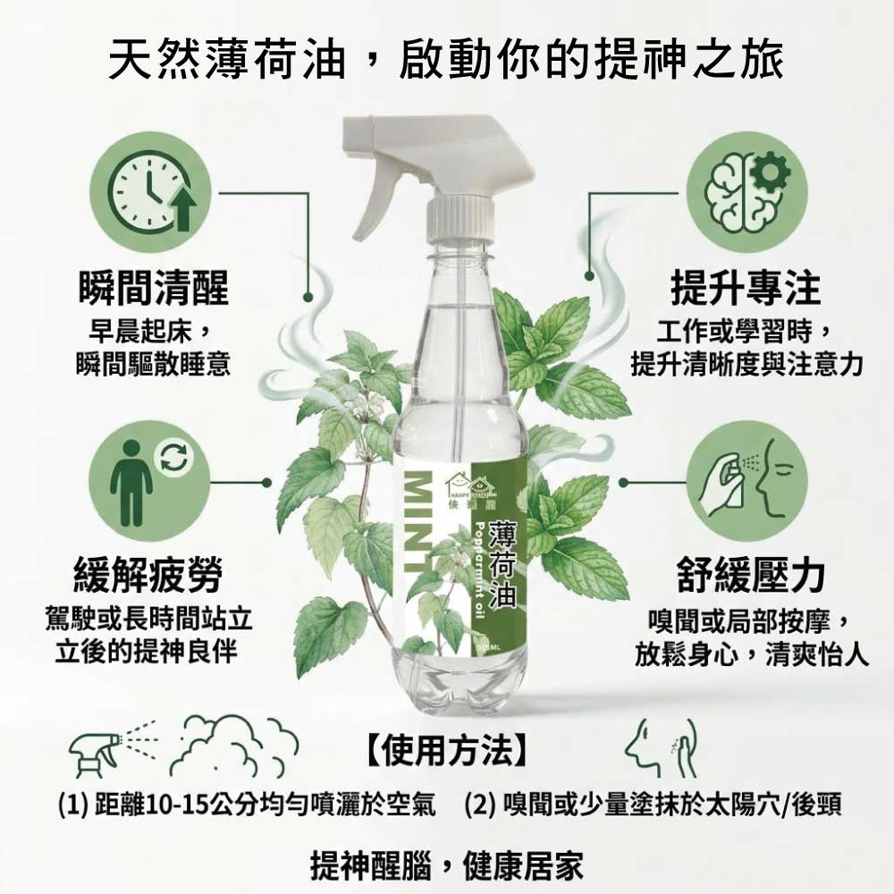 【HAPPY HOUSE快樂屋】薄荷油500ml-1罐