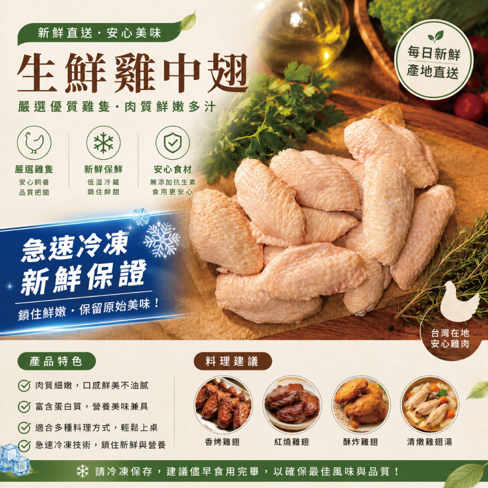 約克街肉舖 台灣國產嚴選雞中翅
