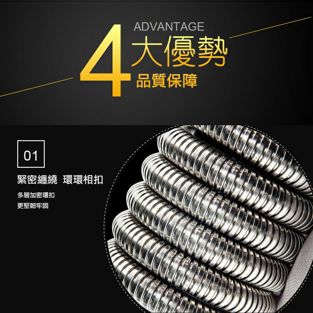 渦輪增壓過濾止水蓮蓬頭+2米軟管(組合)