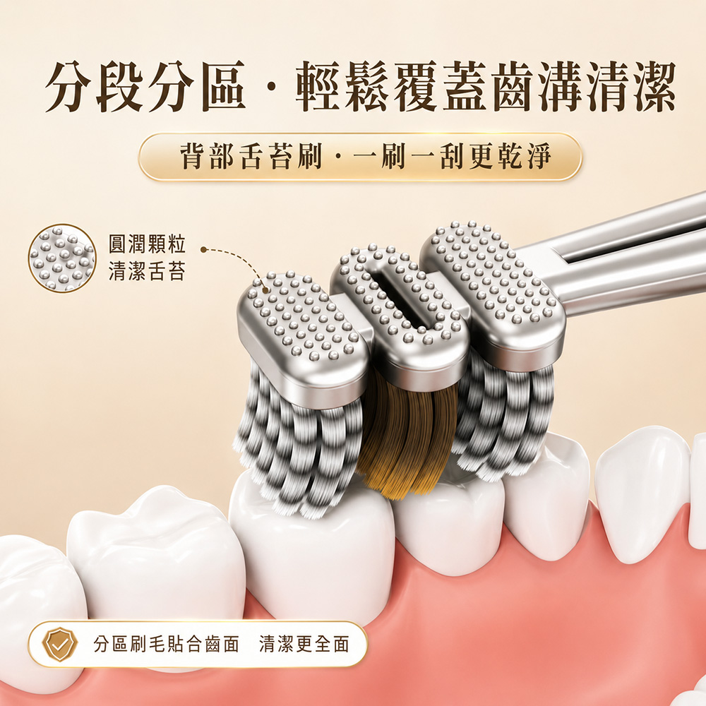 成人分區軟毛牙刷 三刷頭替換式清潔牙刷 家用情侶家庭裝 (隨機出貨)