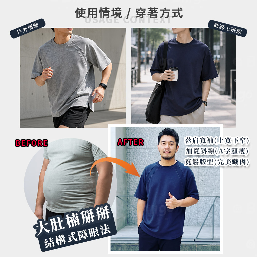 結構式太空棉短袖T