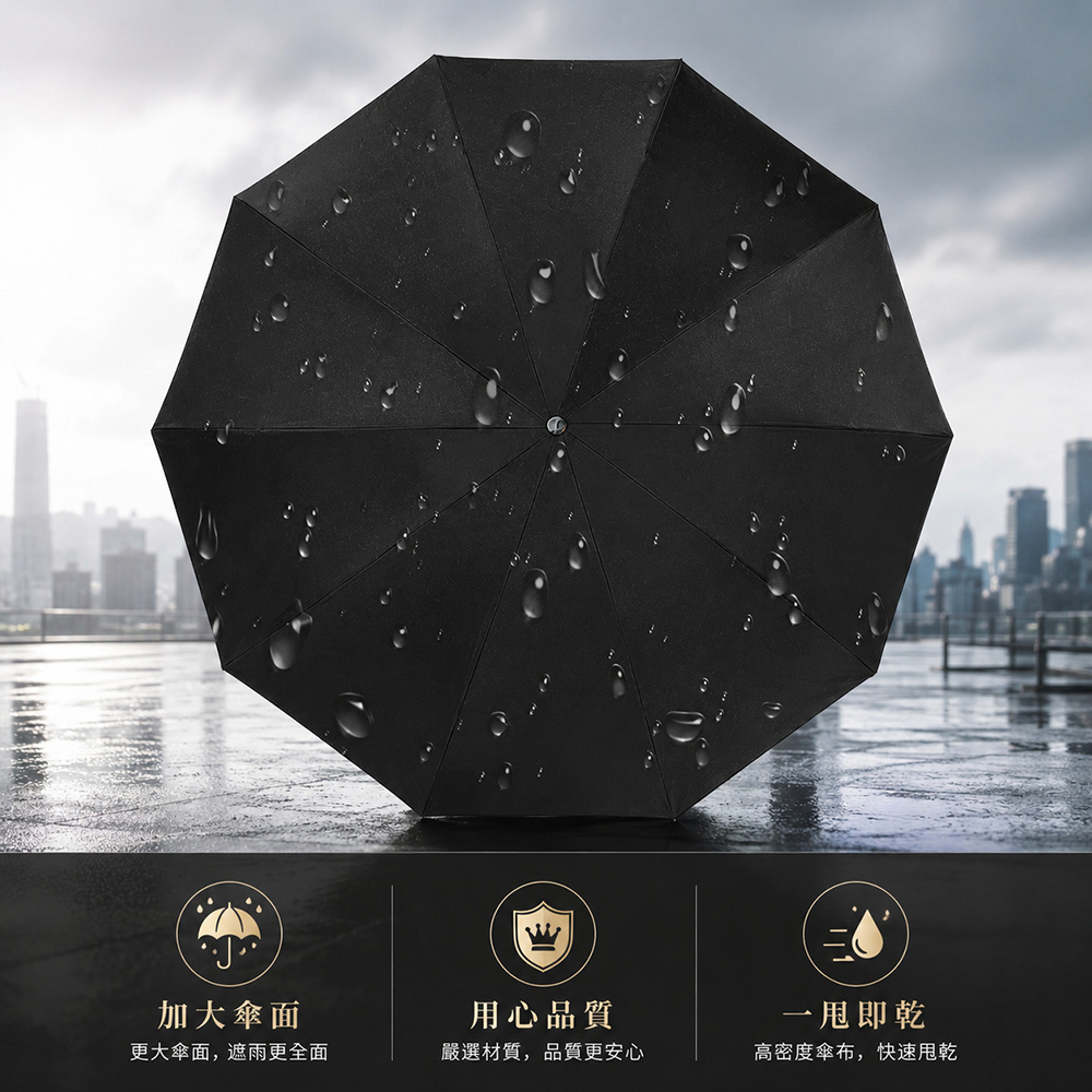 捷果傘12骨加大反向折疊傘 晴雨兩用防曬遮陽 防風大傘面雨傘