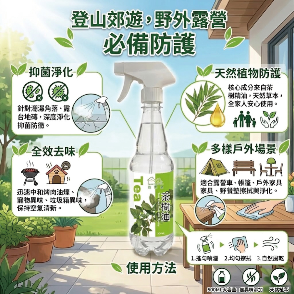 【HAPPY HOUSE快樂屋】茶樹油500ml-1罐