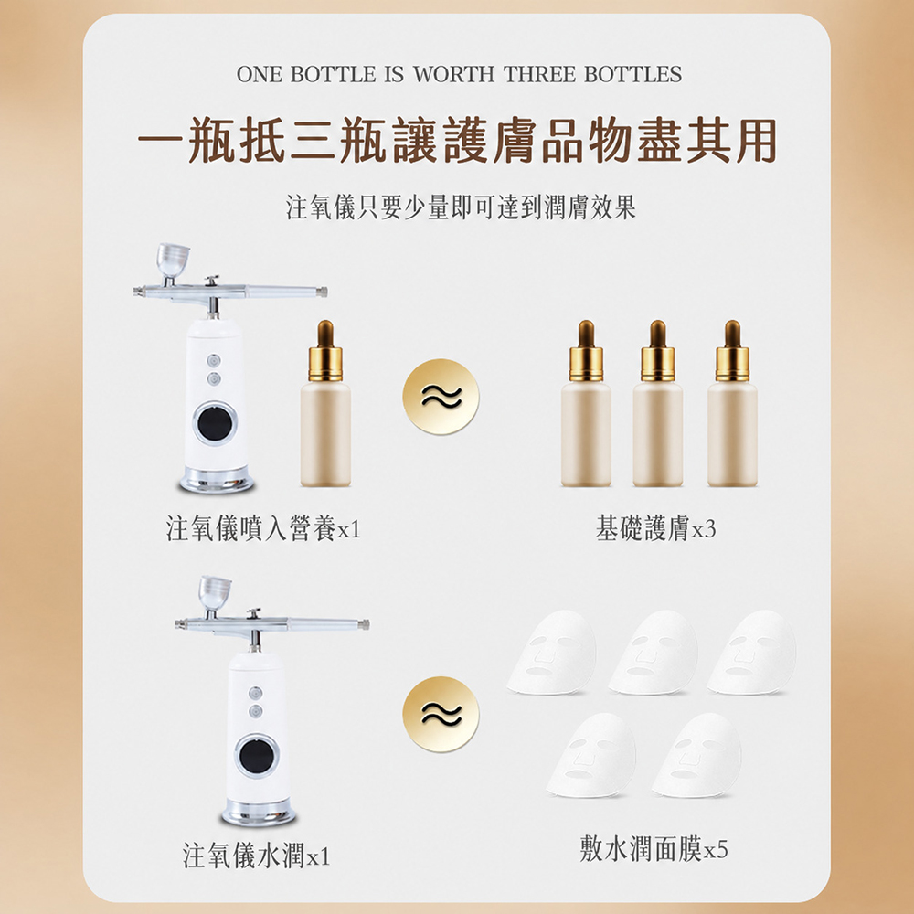 手持式高壓奈米噴霧儀 三檔水分測試 Type-C充電美容噴槍