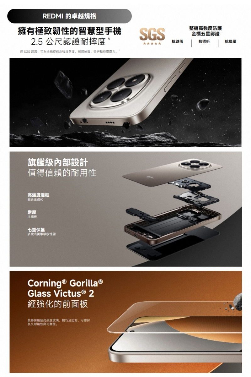 Redmi Note 15 Pro 5G (12G/512G) 6.83吋智慧型手機-贈空壓殼+鋼保+掛繩+韓版包+指環支架+噴劑