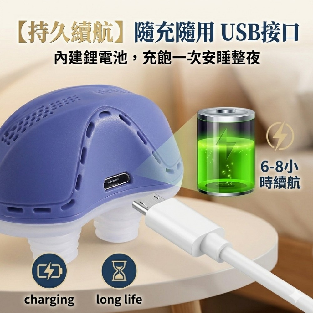 【深好眠】電動止鼾器 雙渦輪送風 擴容呼吸道 更好睡
