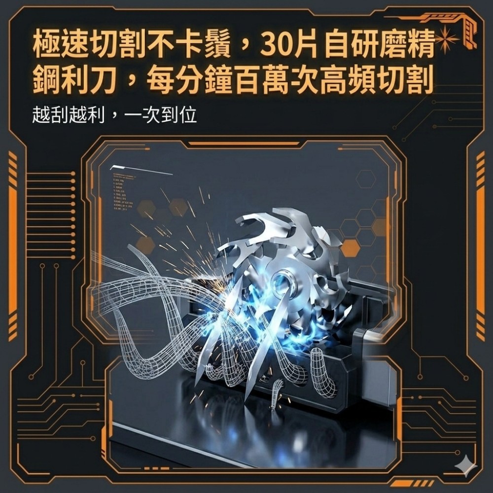 【鋒沐TXD】機甲雙刀頭刮鬍刀/鼻毛剪 贈收納包 乾濕兩用 自研磨越用越鋒利