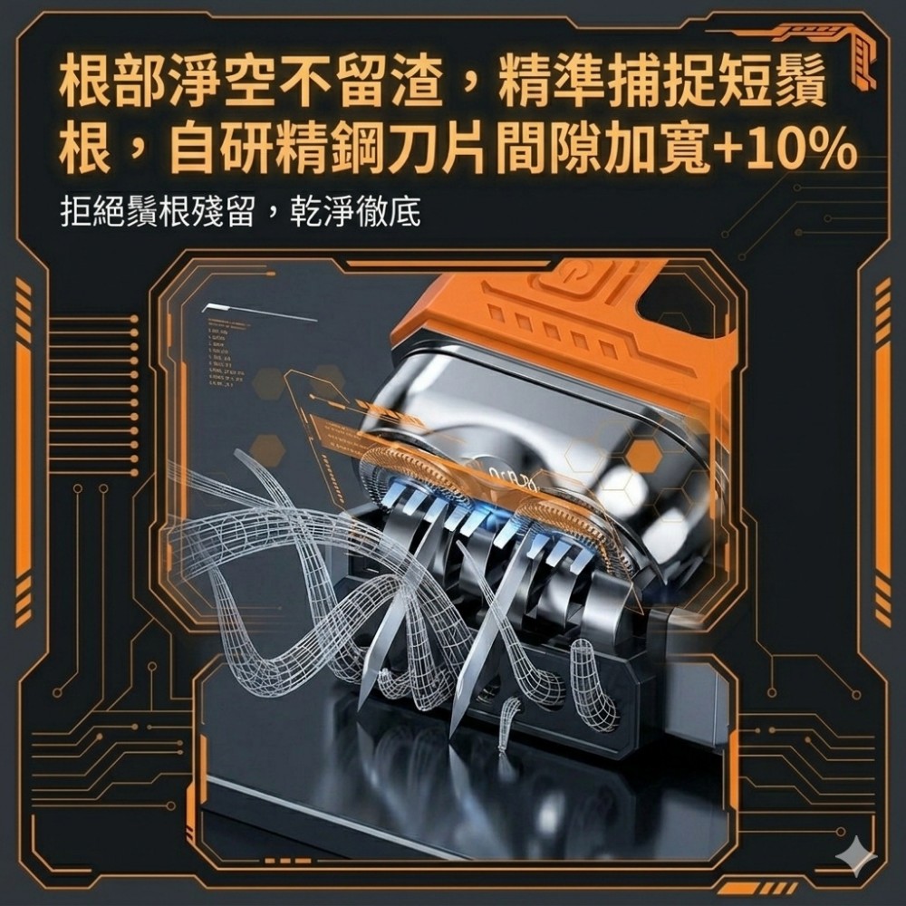 【鋒沐TXD】機甲雙刀頭刮鬍刀/鼻毛剪 贈收納包 乾濕兩用 自研磨越用越鋒利