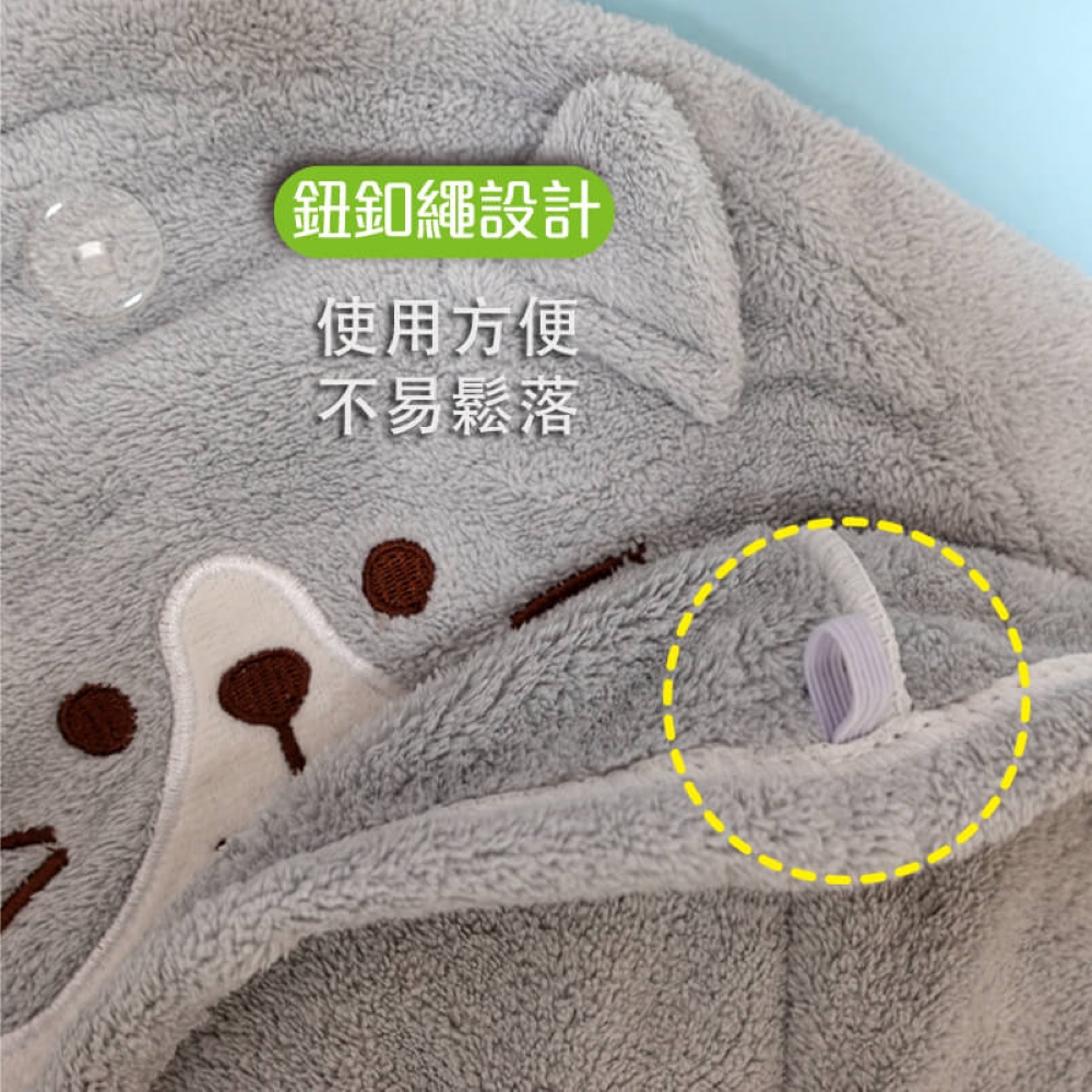 【YABY芽比】造型珊瑚絨速乾髮帽/企鵝/熊/貓咪