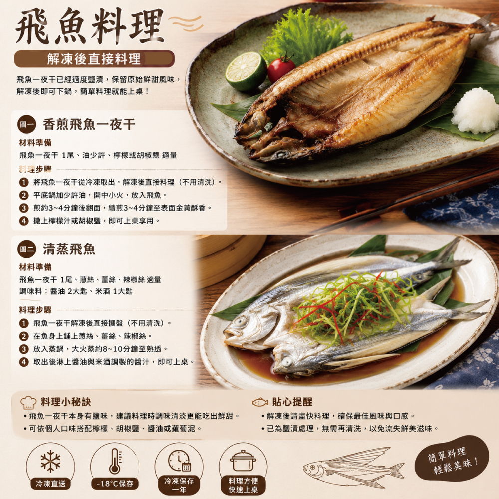 小川漁屋 台灣飛魚一夜干250-300g/尾
