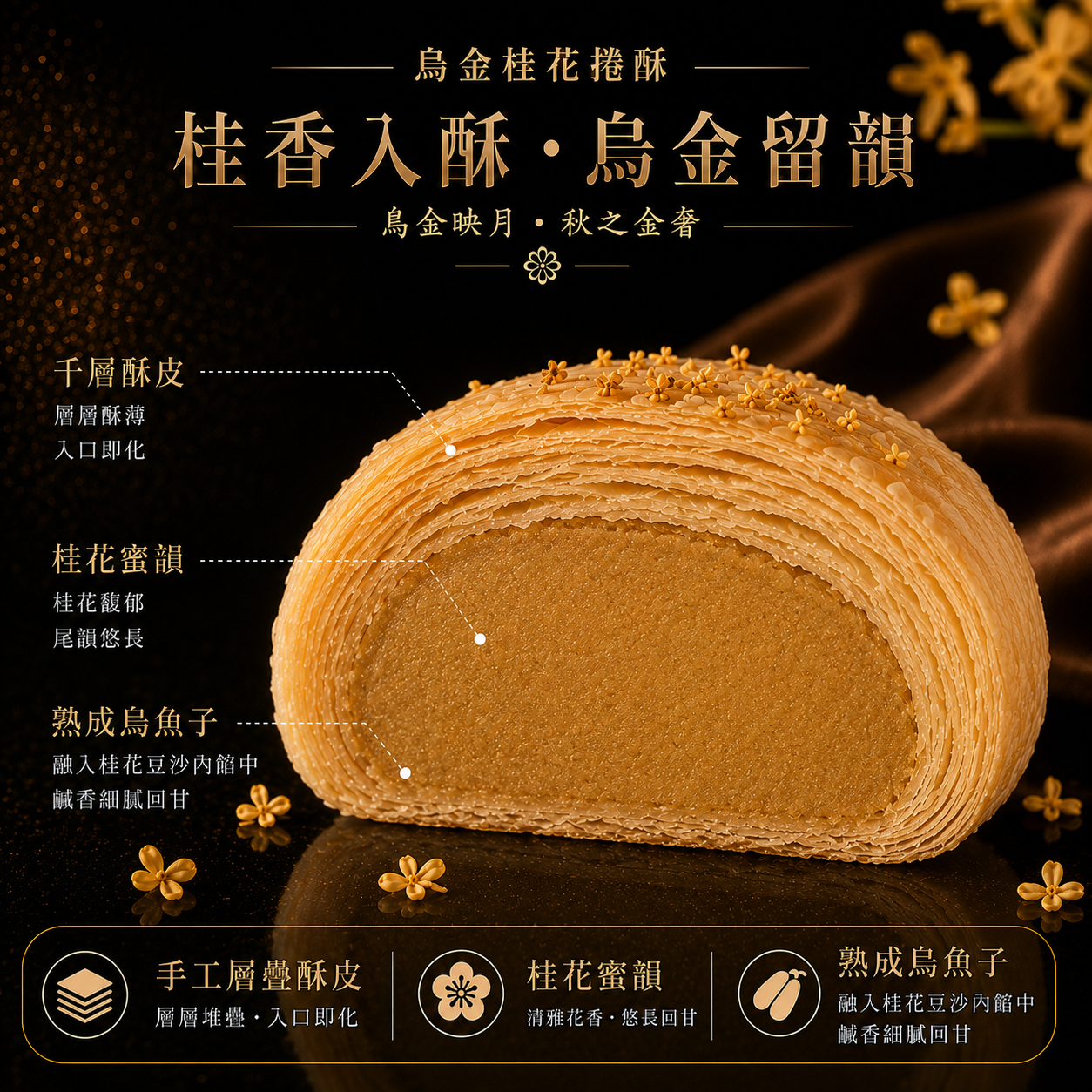 【魚香涎】 烏金鏡月之禮 中秋禮盒 月餅禮盒 6入/8入禮盒