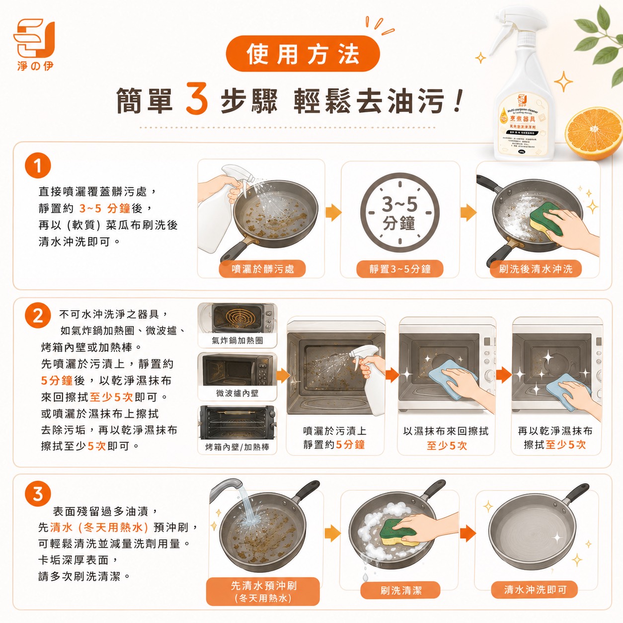 【淨の伊】烹煮器具萬用清潔劑500g(廚房萬用清潔劑)