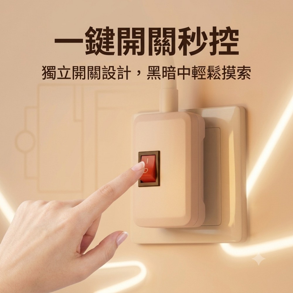 【VANLUX】360度萬向E27燈泡燈座 內建開關 省電50%