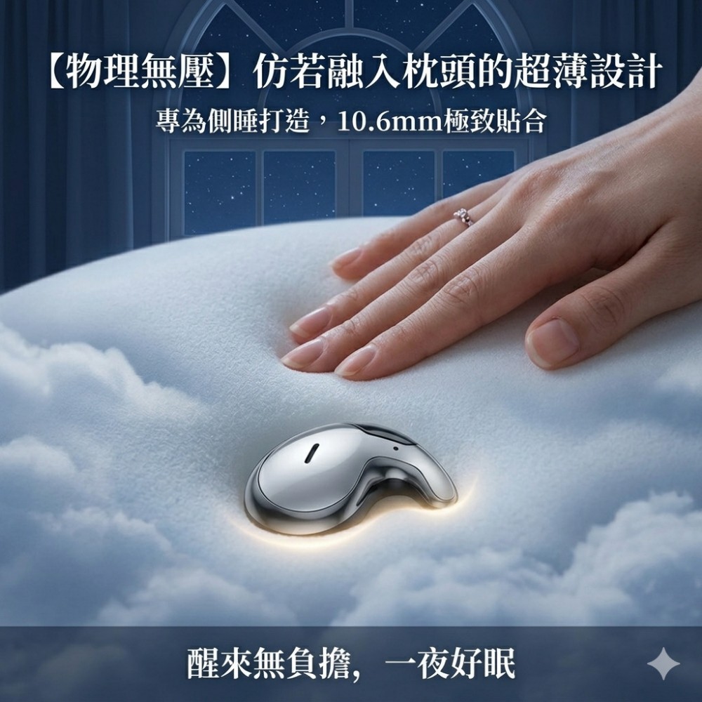【Lullr】入眠款貼耳睡眠藍牙耳機 安眠曲睡前故事