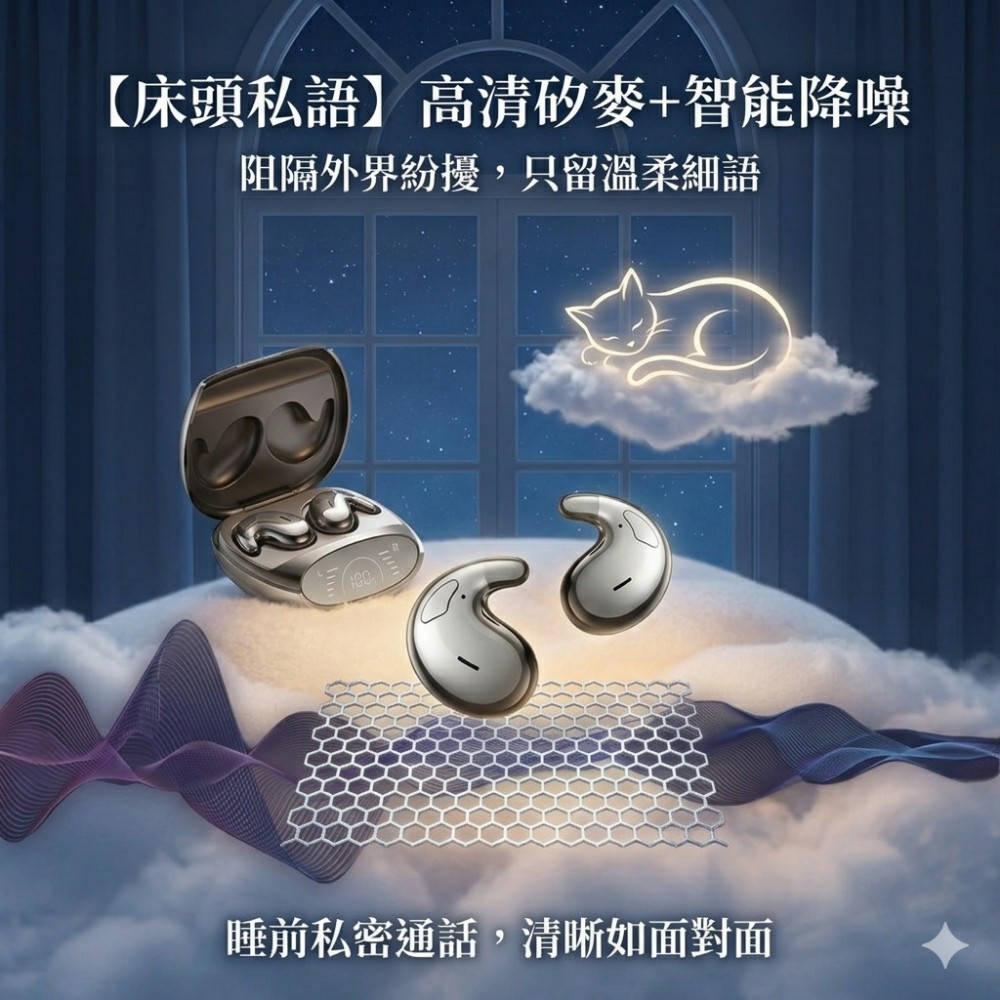 【Lullr】入眠款貼耳睡眠藍牙耳機 安眠曲睡前故事