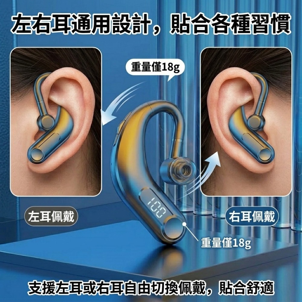【Voxy】駕駛專用通話藍牙耳機 雜音變靜音 充一次講一年