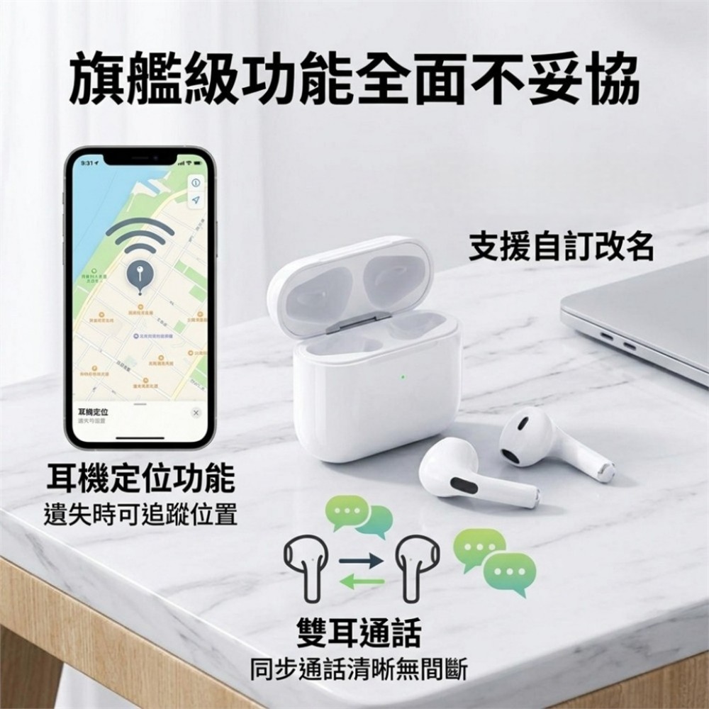 【4PRO】限量致敬版 袖珍真無線藍牙耳機 大小耳型通用