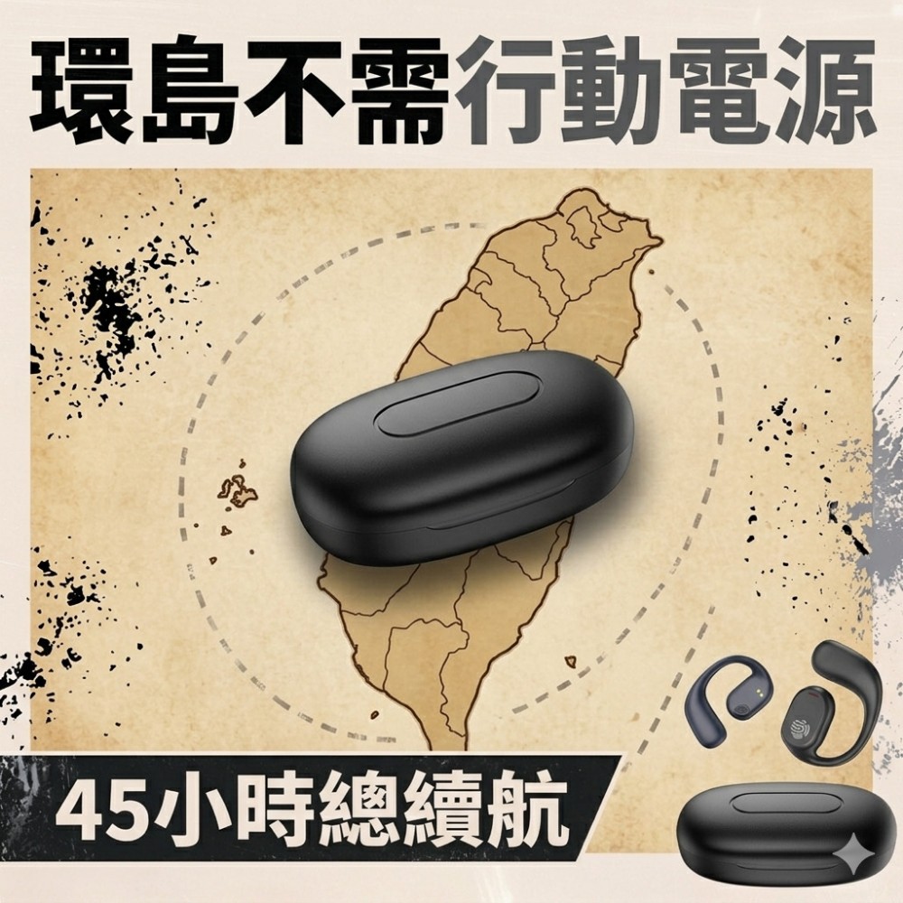 【CorRide】騎車專用骨傳導藍牙耳機 戴安全帽不卡耳 45H環島不充電
