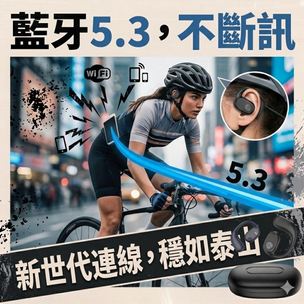 【CorRide】騎車專用骨傳導藍牙耳機 戴安全帽不卡耳 45H環島不充電