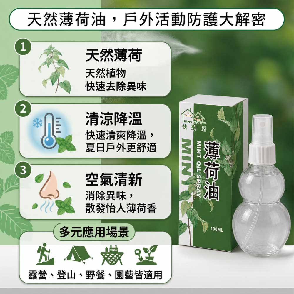 【HAPPY HOUSE快樂屋】薄荷油500ml-1罐(水性配方)
