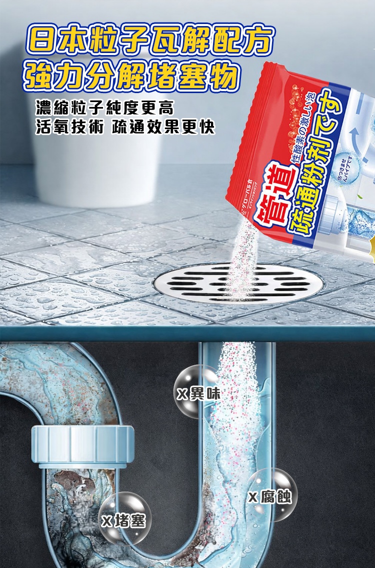 強力管道疏通泡泡粉(1包100g)