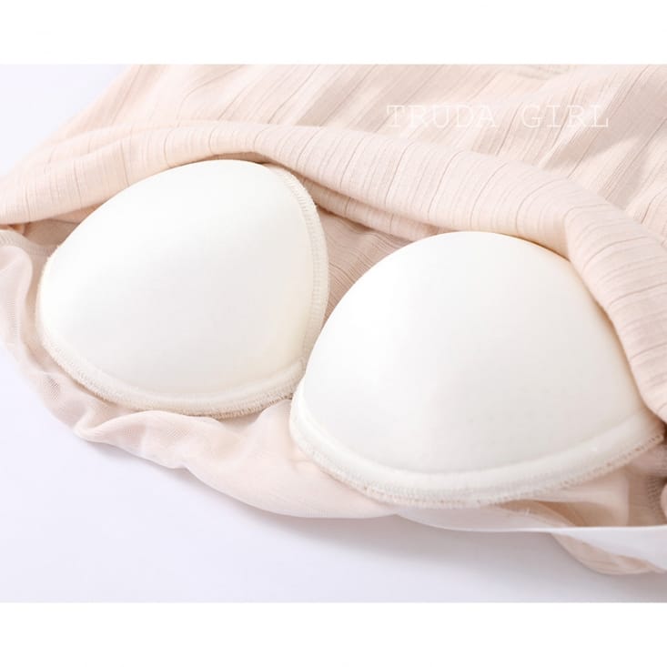 超柔帶胸墊免穿bra背心上衣 莫代爾背心 胸墊背心 五色任選