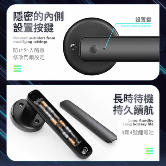 【長江】指紋感應防盜電子鎖 CK3