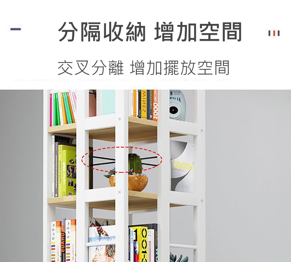 可旋轉收納書架書櫃