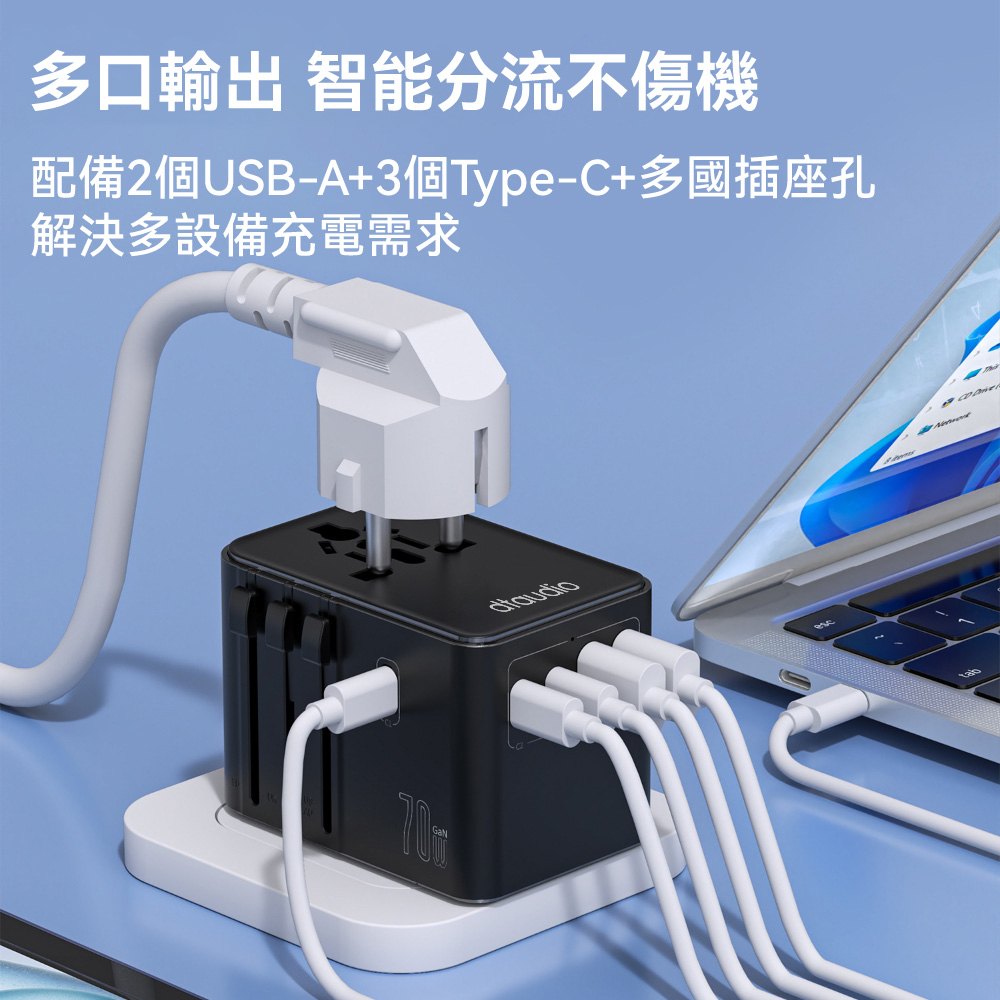 【DTAudio】萬國旅行充 USB Type-C 2500W功率 旅行充電頭