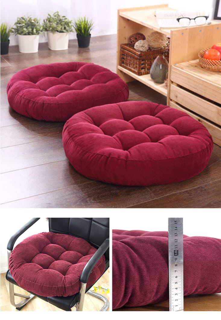 日式簡約加厚圓形坐墊 和室坐墊 椅墊 沙發墊
