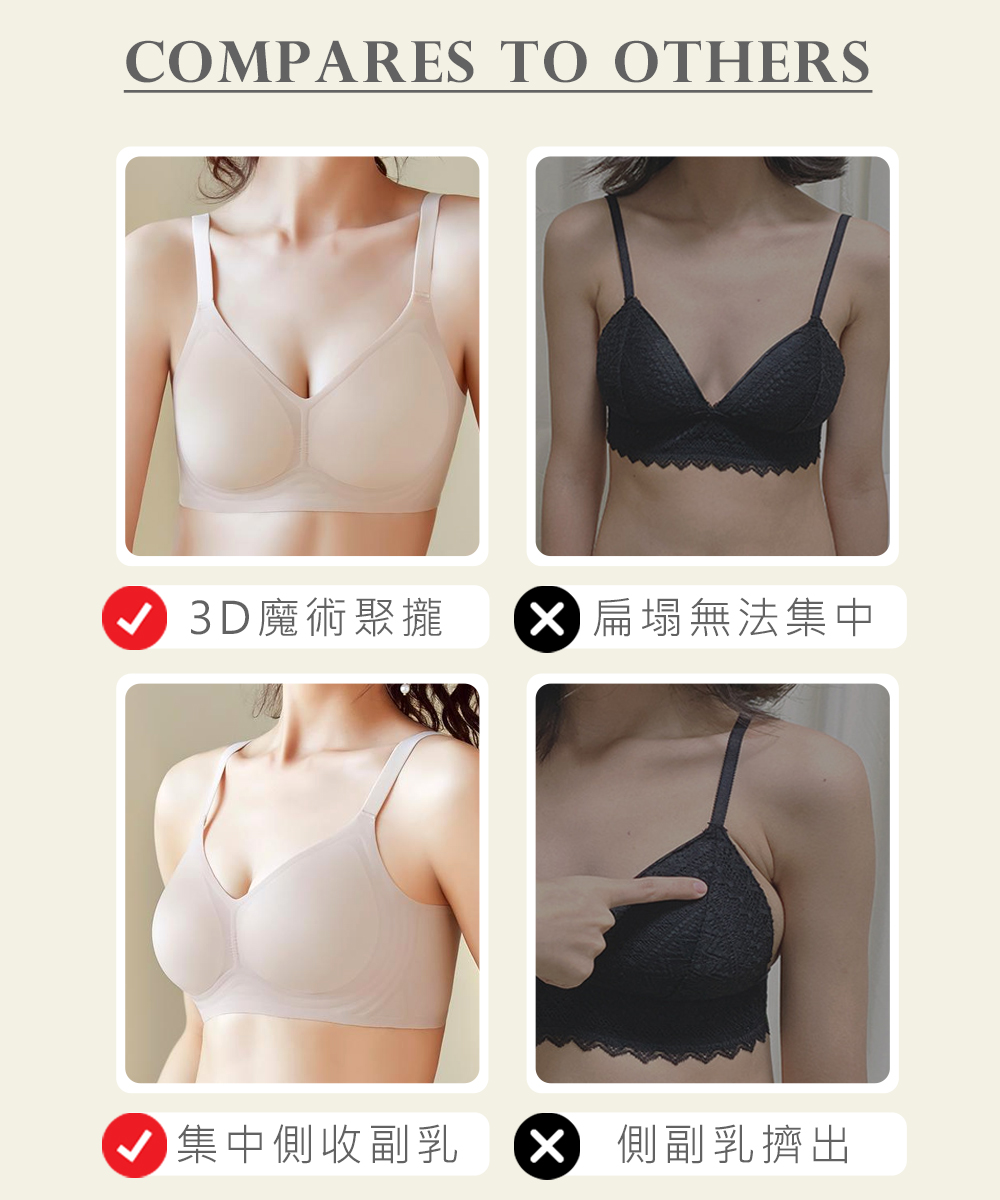 果凍軟提拉支撐固定杯無鋼圈內衣 兩款任選