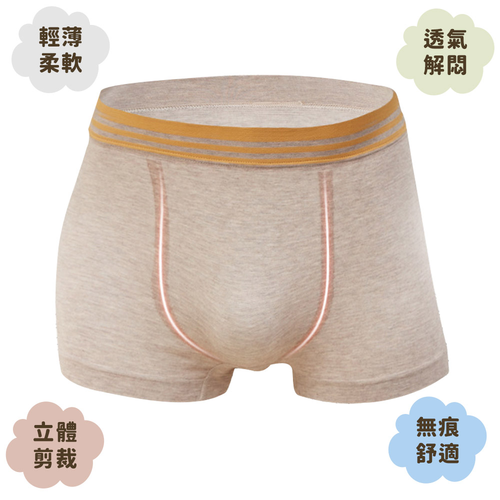 男士高彈舒適透氣彩棉內褲