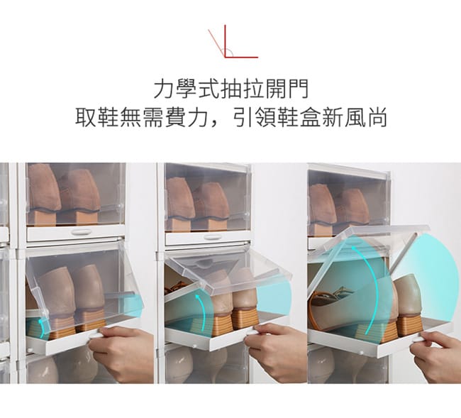 【IDEA】加大抽屜透明收納鞋盒YZ-002 透明鞋盒/可疊加鞋盒/抽屜收納鞋盒