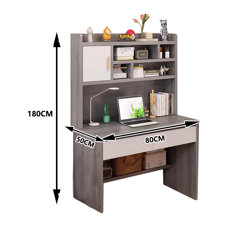 【E家工廠】80公分書桌帶書架