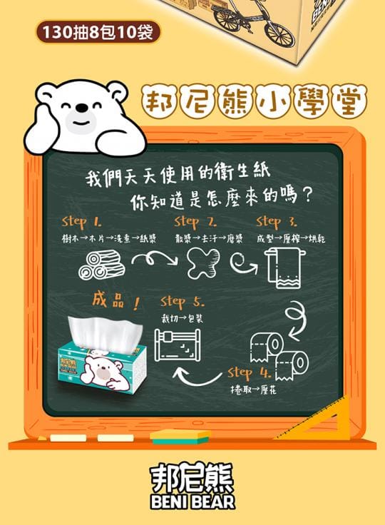 【邦尼熊BeniBear】抽取式衛生紙TT130080-02