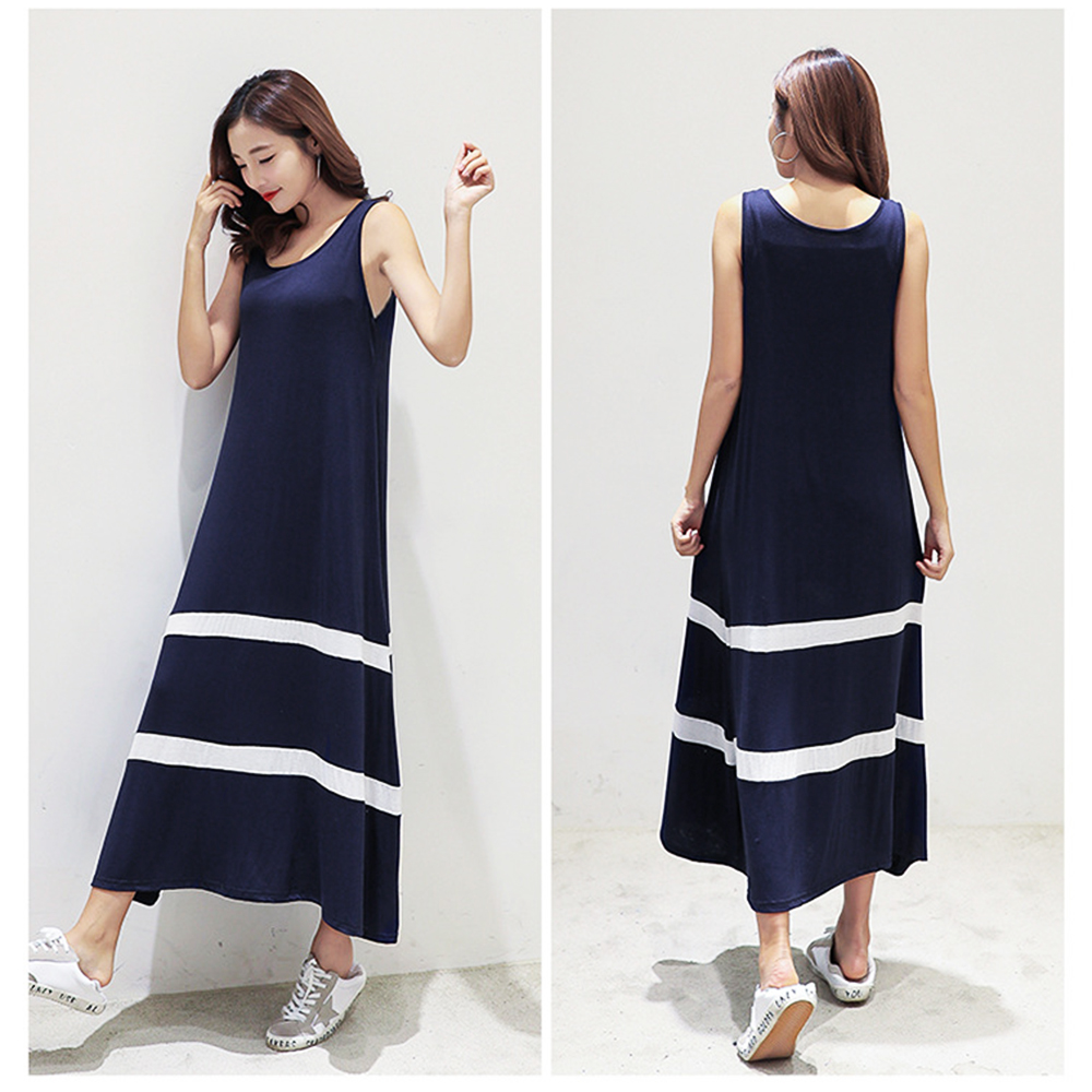 寬鬆莫代爾涼爽親膚連身裙 冰絲裙 涼感洋裝 連身裙 親膚舒適