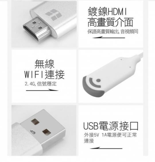 手機轉HDMI無線高清電視棒
