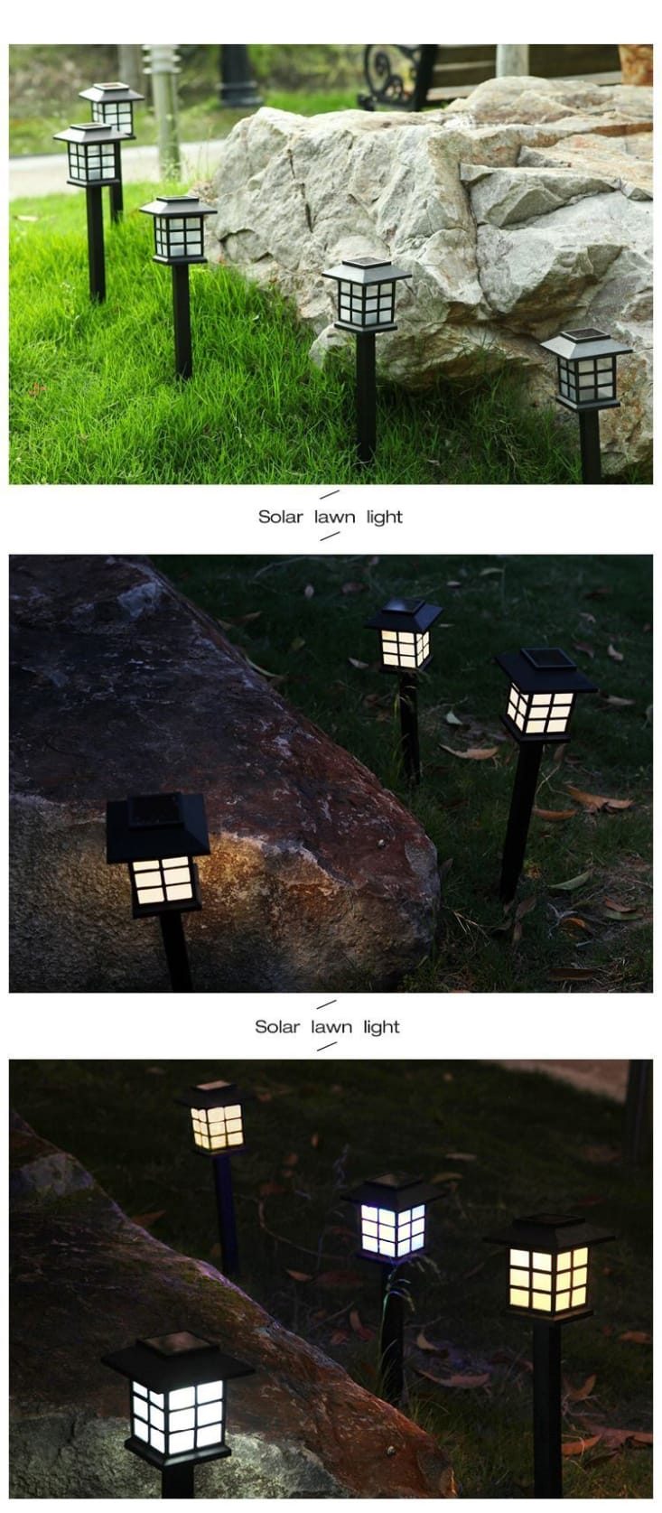 日式太陽能LED庭園燈 2入/組 草坪燈/插地燈/自動光控 (JP50252)