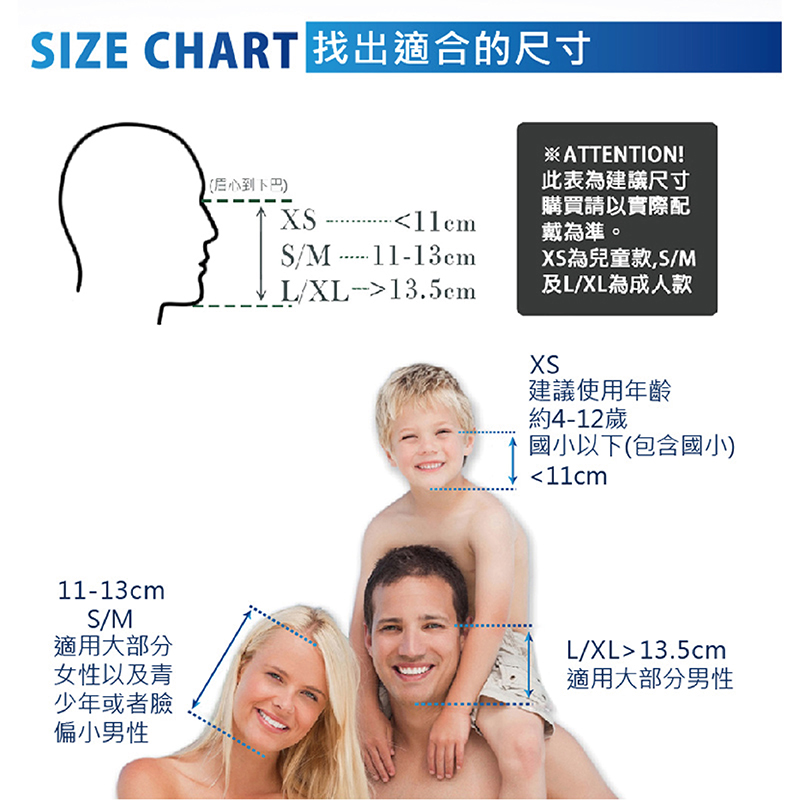 THENICE 新款K2 兒童 全罩式浮潛呼吸面罩A030021 90天保固/