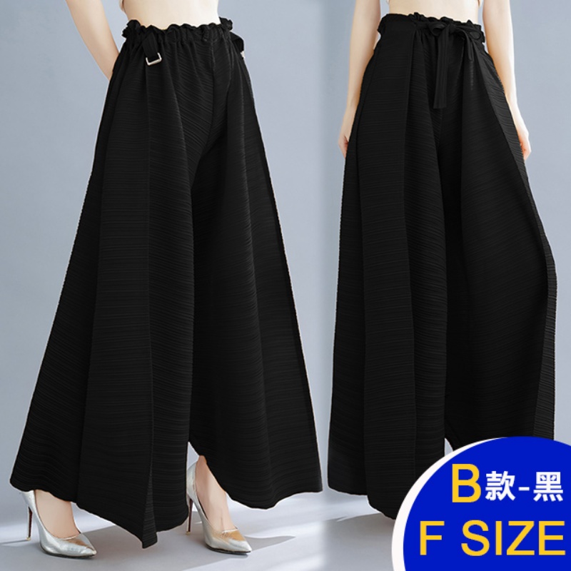 韓國進口三宅風褶皺壓褶褲任選(皺褶 壓褶 秋裝)