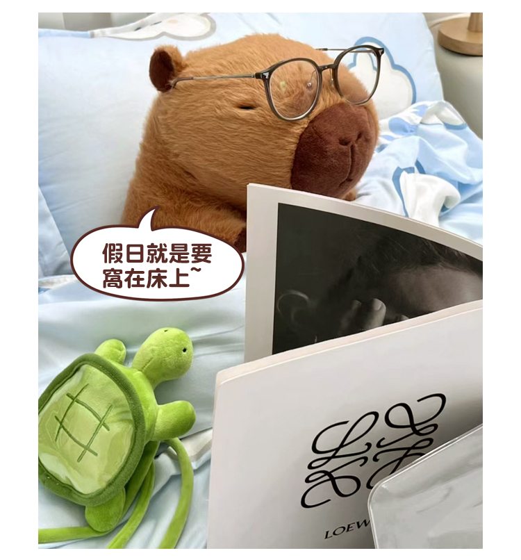 可愛呆萌水豚君毛絨玩偶 可愛呆萌水豚君毛絨玩偶(33cm)