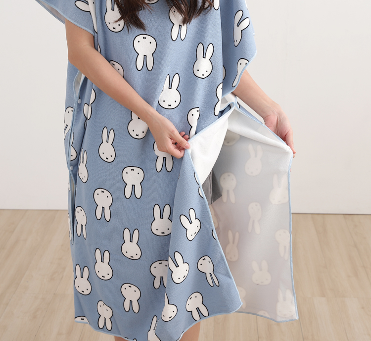 【星紅織品】Miffy米飛連帽浴袍(2款任選) 超強吸水力 浴巾