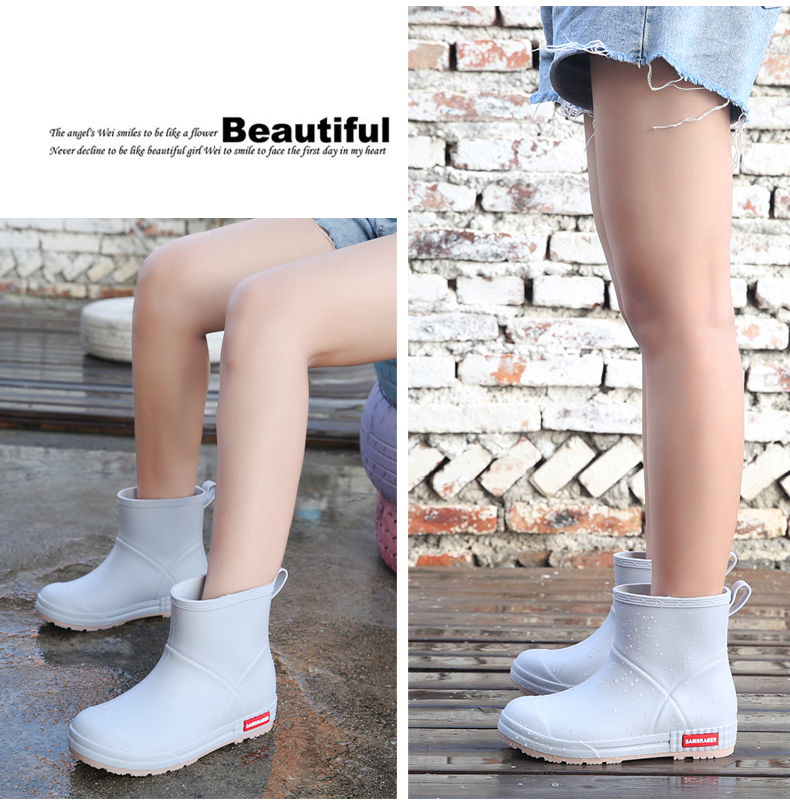 韓系防水防滑耐磨時尚短靴雨鞋 多色多尺寸(防滑/短筒/耐磨雨靴)