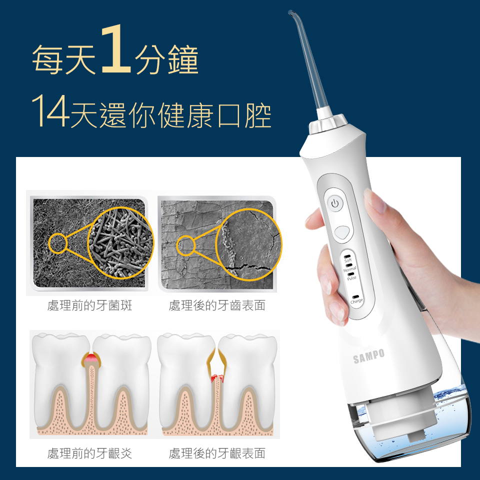 聲寶聲寶攜帶型電動沖牙機 WB-Z2003NL+WB-Z2004NL 送 聲寶時