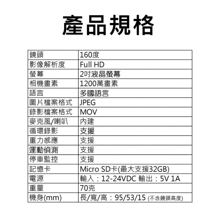 ViewTra夜視寬動態超高畫質-懸浮貼背式行車記錄器